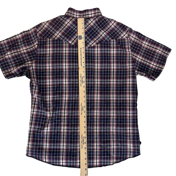 Wrangler Pearl Snap Shirt Mens XL Plaid Button Up Western Rodeo Cowboy Country - Picture 6 of 6